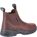 Brown - Side - Amblers Unisex Adult Leather Safety Boots