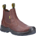 Brown - Front - Amblers Unisex Adult Leather Safety Boots