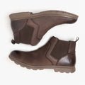 Brown - Close up - Hush Puppies Mens Tyrone Nappa Leather Boots