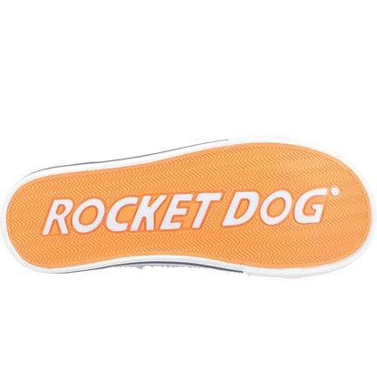 Navy-White - Side - Rocket Dog Womens-Ladies Jazzin Shoes
