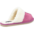 Pink - Side - Hush Puppies Womens-Ladies Arianna Suede Slippers