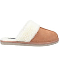 Tan - Back - Hush Puppies Womens-Ladies Arianna Suede Slippers