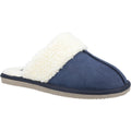 Navy - Front - Hush Puppies Womens-Ladies Arianna Suede Slippers