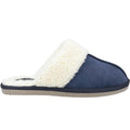 Navy - Back - Hush Puppies Womens-Ladies Arianna Suede Slippers