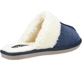 Navy - Side - Hush Puppies Womens-Ladies Arianna Suede Slippers