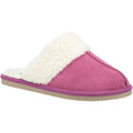 Pink - Front - Hush Puppies Womens-Ladies Arianna Suede Slippers