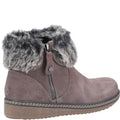 Grey - Side - Hush Puppies Womens-Ladies Penny Suede Ankle Boots