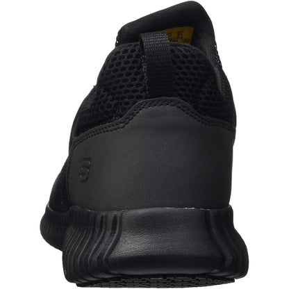 Black - Side - Skechers Mens Work Relaxed Fit Cessnock SR Shoes