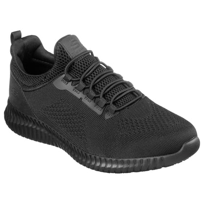 Black - Front - Skechers Mens Work Relaxed Fit Cessnock SR Shoes