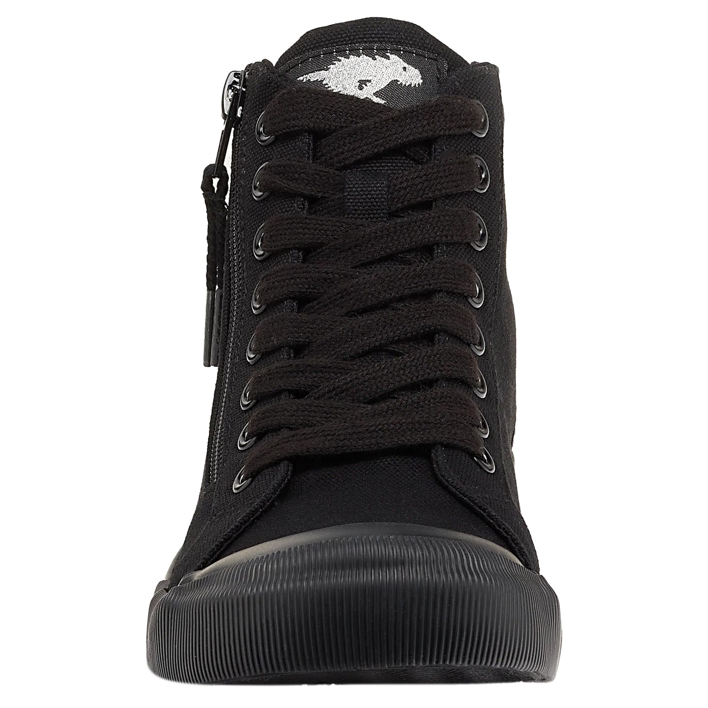 Black - Back - Rocket Dog Womens-Ladies Jazzin Hi 12A Cotton Canvas Shoes