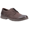 Brown - Front - Hush Puppies Mens Trevor Leather Derby Shoes