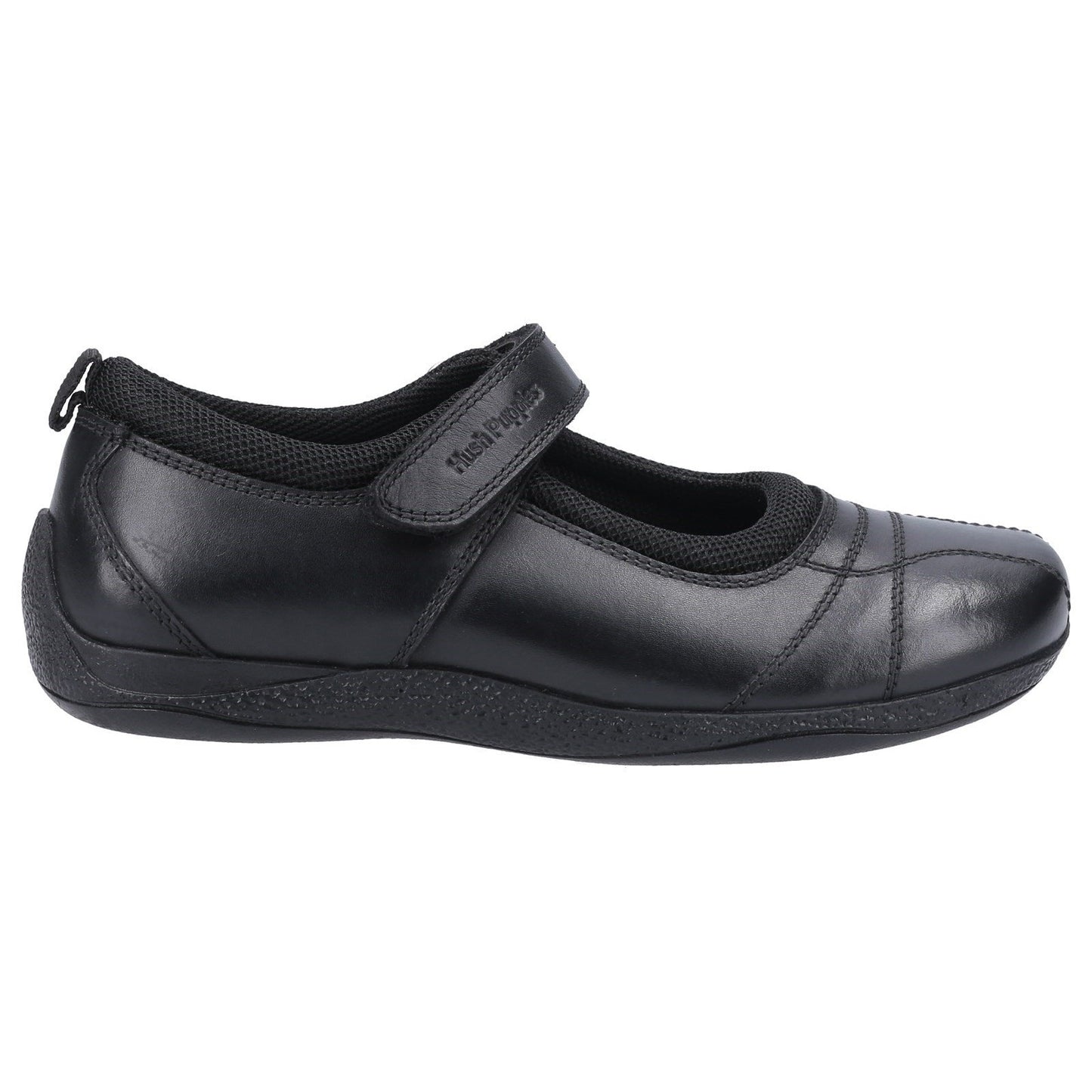 Black - Back - Hush Puppies Girls Clara Leather Mary Janes