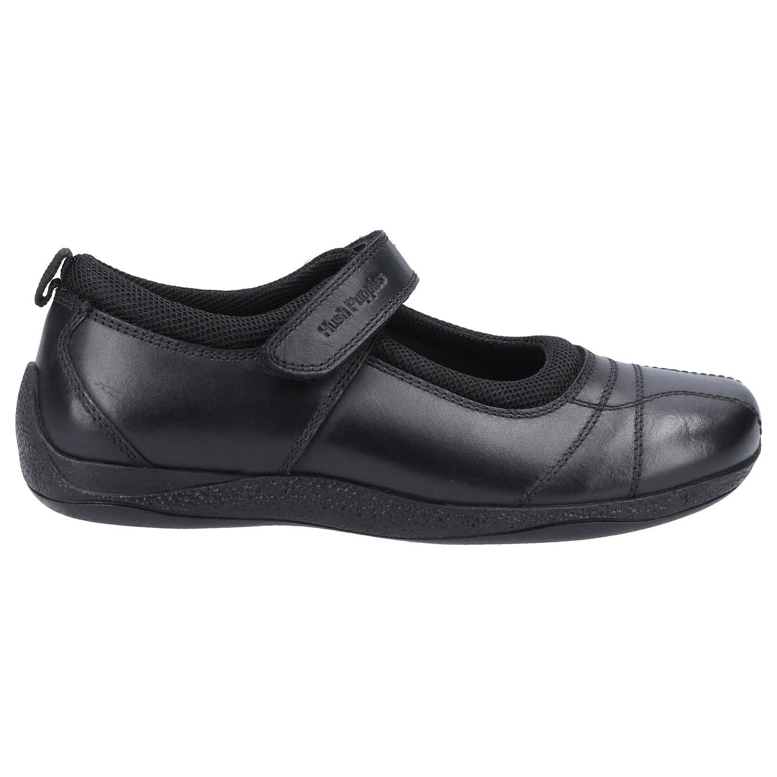 Black - Back - Hush Puppies Girls Clara Leather Mary Janes