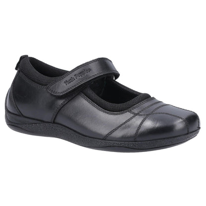 Black - Front - Hush Puppies Girls Clara Leather Mary Janes