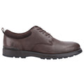 Brown - Back - Hush Puppies Mens Dylan Leather Shoes