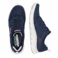 Navy - Lifestyle - Skechers Womens-Ladies Flex Appeal 4.0 Active Flow Leather Trainers