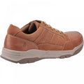 Tan - Side - Hush Puppies Mens Finley Leather Shoes