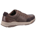 Coffee - Side - Hush Puppies Mens Finley Leather Shoes
