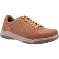Tan - Front - Hush Puppies Mens Finley Leather Shoes