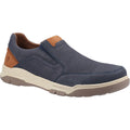 Navy-Tan - Front - Hush Puppies Mens Fletcher Leather Shoes