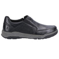 Black - Back - Hush Puppies Mens Fletcher Leather Shoes