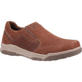 Tan - Front - Hush Puppies Mens Fletcher Leather Shoes