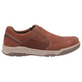 Tan - Back - Hush Puppies Mens Fletcher Leather Shoes