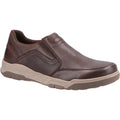 Coffee - Front - Hush Puppies Mens Fletcher Leather Shoes