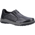 Black - Front - Hush Puppies Mens Fletcher Leather Shoes