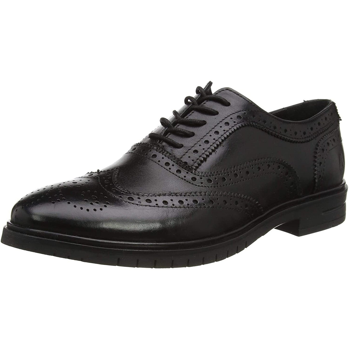 Black - Lifestyle - Hush Puppies Mens Santiago Leather Brogues