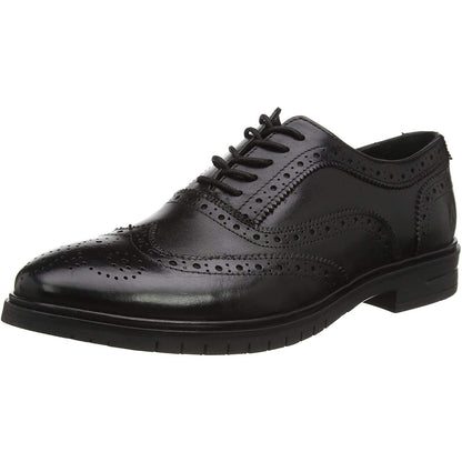 Black - Lifestyle - Hush Puppies Mens Santiago Leather Brogues
