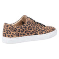 Brown-Black - Lifestyle - Hush Puppies Womens-Ladies Tessa Leopard Print Leather Trainers