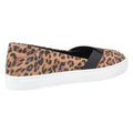 Brown - Side - Hush Puppies Womens-Ladies Tiffany Leopard Print Suede Shoes