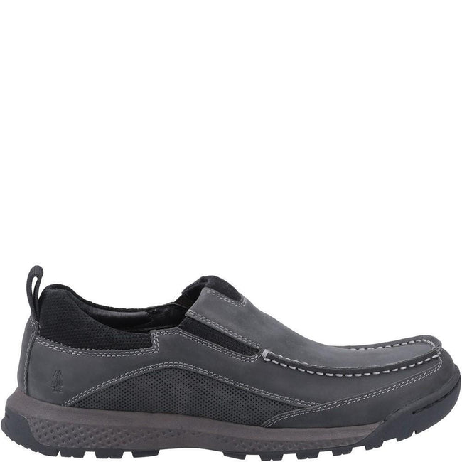 Black - Back - Hush Puppies Mens Duncan Leather Shoes
