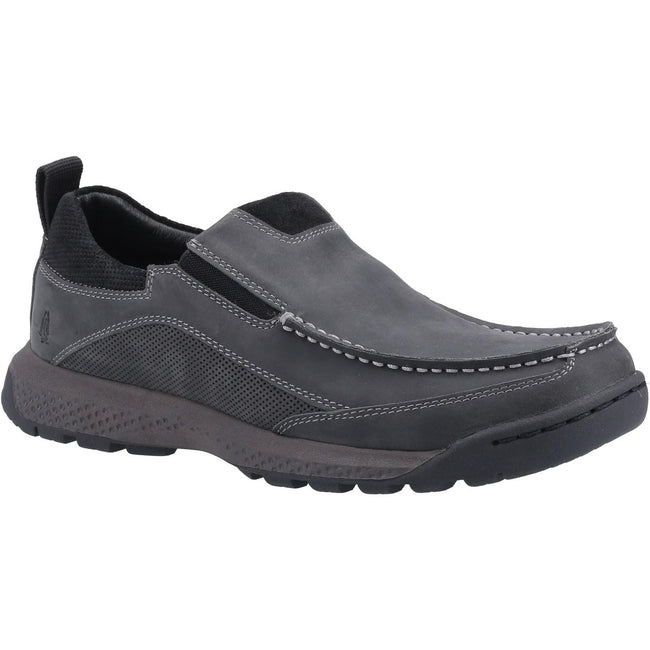 Black - Front - Hush Puppies Mens Duncan Leather Shoes