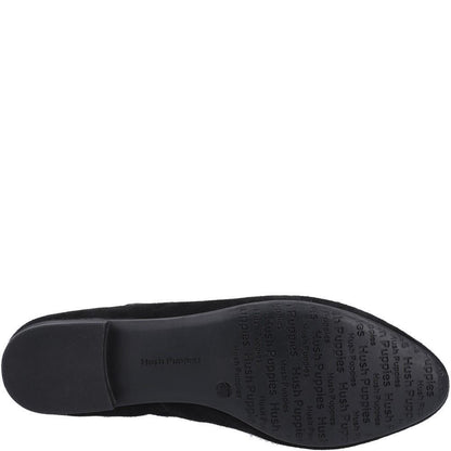 Black - Lifestyle - Hush Puppies Womens-Ladies Melissa Suede Mary Janes