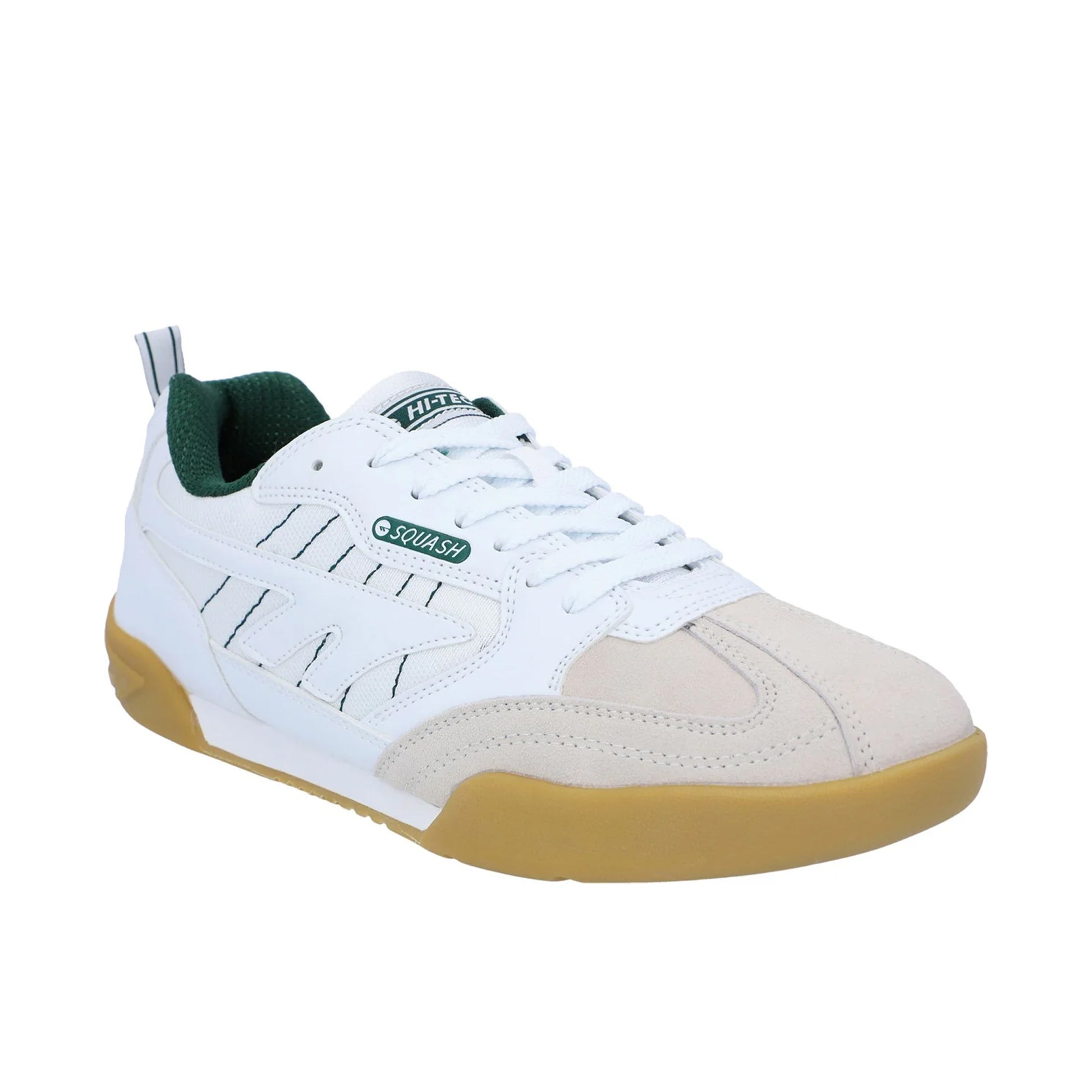 White - Front - Hi-Tec Squash Unisex Trainer - Ladies Trainers - Unisex Sports