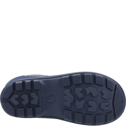 Navy - Side - Cotswold Childrens-Kids Hilly Neoprene Wellington Boots