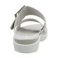 White-Grey - Side - Hush Puppies Womens-Ladies Dorri Snake Print Leather Sandals