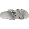White-Grey - Lifestyle - Hush Puppies Womens-Ladies Dorri Snake Print Leather Sandals