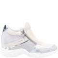 Light Grey-White - Back - Geox Womens-Ladies Armonica Leather Trainers