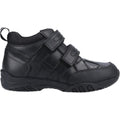 Black - Back - Hush Puppies Boys Jezza Leather School Shoes