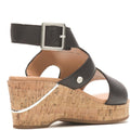 Black-Brown - Side - Hush Puppies Womens-Ladies Maya Leather Sandals