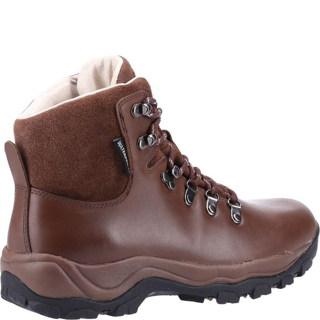 Brown - Side - Cotswold Mens Barnwood Leather Hiking Boots