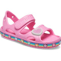 Pink - Front - Crocs Girls Fun Lab Rainbow Sandals