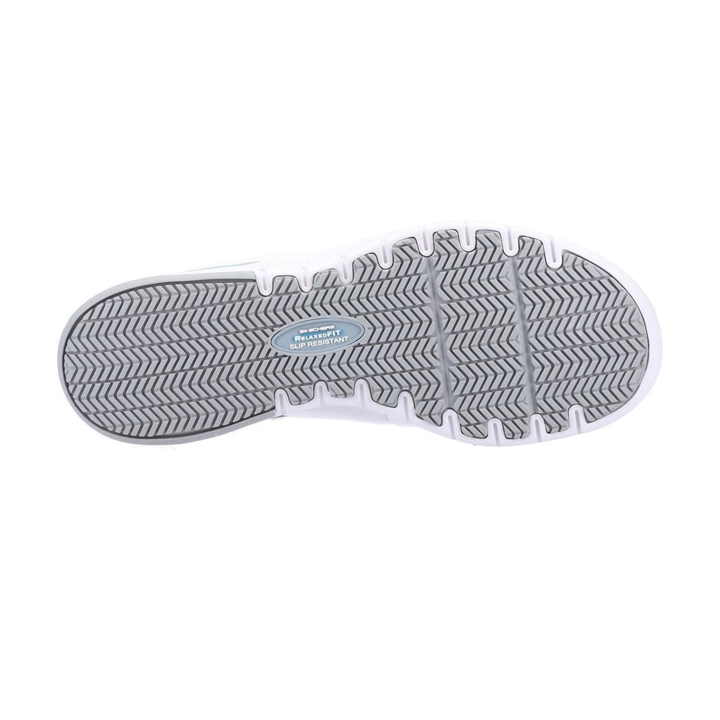 White - Lifestyle - Skechers Womens-Ladies Marsing Gmina Slip Resistant Leather Trainers