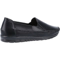 Black - Side - Fleet & Foster Womens-Ladies Shirley Leather Loafers