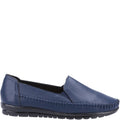 Navy - Back - Fleet & Foster Womens-Ladies Shirley Leather Loafers