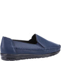 Navy - Side - Fleet & Foster Womens-Ladies Shirley Leather Loafers