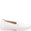 White - Back - Fleet & Foster Womens-Ladies Shirley Leather Loafers